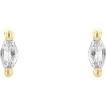 Eppi Minimalistické náušnice s bielymi zafírmi Natali E45845