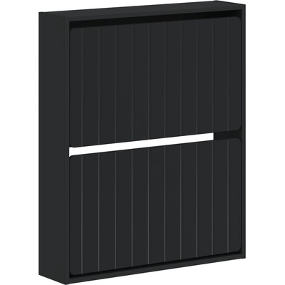 vidaXL Стенно шкафче за обувки ZWOLLE 71 x 17 x 86 см Черно (896416)