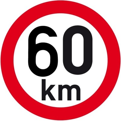 Reflexná samolepka rýchlosť 60 km, průměr 200 mm