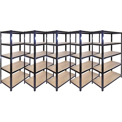Fistar 1800x600x400 mm Lakovaný 5-policový černý 5 ks