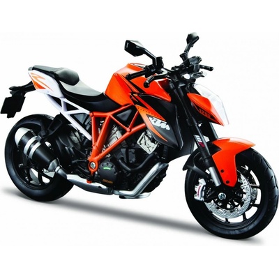 Maisto motorka na podstavci KTM 1290 Super Duke R oranžová 1:12