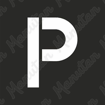 Šablona parkoviště, plast 470 x 470 x 0,5 mm