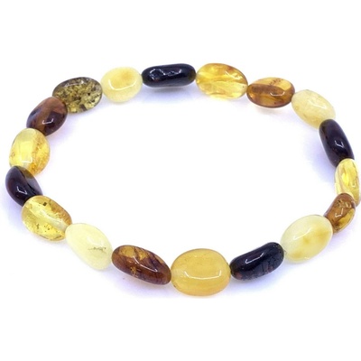 Jan Kos jewellery Náramek na gumičce s jantarem STA-8340/GUA