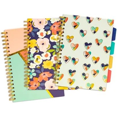 Pukka Pad Спирална тетрадка, B5, с правила, 100 страници, PUKKA PAD "Floral Love Project Book", смесен модел 9033-CD (9033-CD)