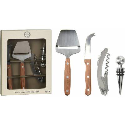 EXCELLENT HOUSEWARE Otvírák na víno a kráječ na sýr sada 4 ks KO-170485140