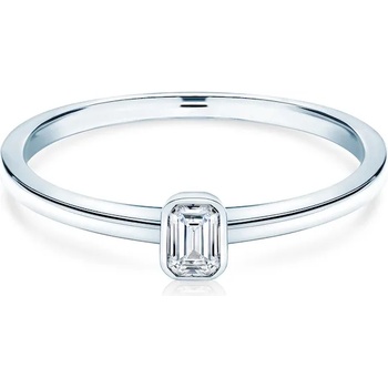 Image 1 of SAVICKI Годежен пръстен Pure: бяло злато, диамант с шлифовка