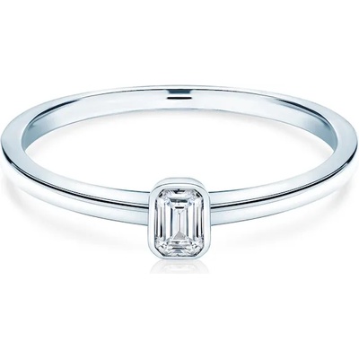 SAVICKI Годежен пръстен Pure: бяло злато, диамант с шлифовка