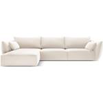 Mazzini Sofa Бежов кадифен ъглов диван (ляв ъгъл) Vanda - Mazzini Sofas (MAZ_LC_51_F1_VANDA1)