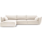 Mazzini Sofa Бежов кадифен ъглов диван (ляв ъгъл) Vanda - Mazzini Sofas (MAZ_LC_51_F1_VANDA1)