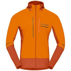 Norrona senja Alpha90 Hood Размер: L / Цвят: оранжев