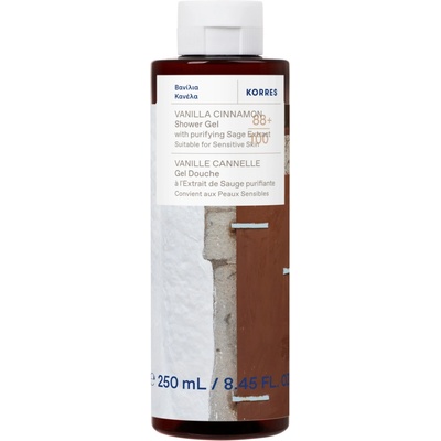 Korres Vanilla & Cinnamon jemný sprchový gel 250 ml