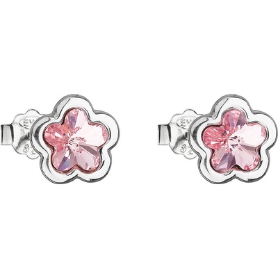 Pavona pecka s krystaly Swarovski růžová kytička 31255.3 light rose