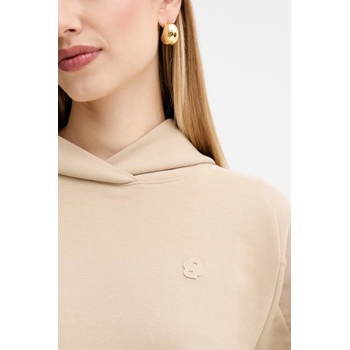 HUGO BOSS Суичър boss в бежово с качулка с изчистен дизайн 50553638 (50553638)