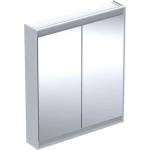 Geberit ONE - Шкаф огледало с LED осветление, 75x90x15 см, 2 врати, алуминий 505.812. 00.1 (505.812.00.1)