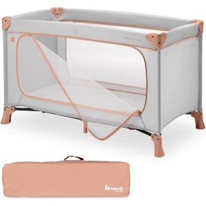 Hauck travel cot baby with XL play opening, Dream N Play Plus Dusty Cork - 601006 (601006)