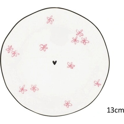Bastion Collections Talířek Sidepl 016 White/Rose Little Flowers, 13cm LI-SIDEPL-016-RO