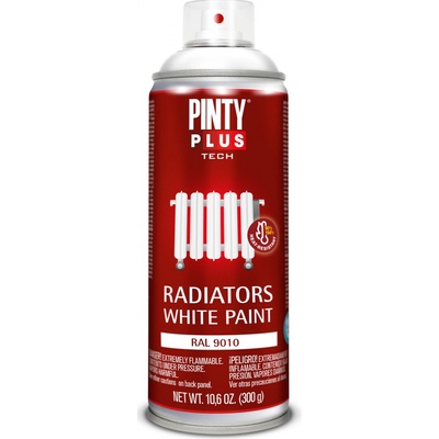 PINTY PLUS TECH farba na radiátory RAL9010 Biela,400ml