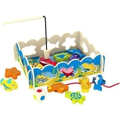 Smily Play Риболовен комплект 3в1 Дървен сортиращ комплект (5823245)