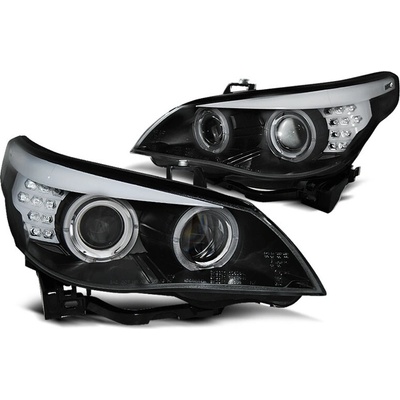 Predné xenónové svetlá BMW E60 / E61 05-07 D1S Angel Eyes LED smerovka Black