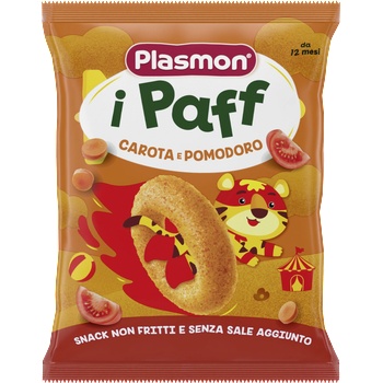 Plasmon Паф хрупанки домат и морков 12м+ 15г