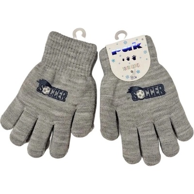 Chlapčenské rukavice Soccer R-103DB bledošedá