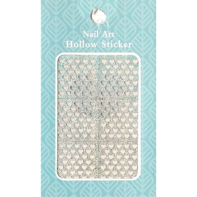 Nail Accessory Hollow Sticker šablónky na nechty multibarevné srdiečka 1 hárček 129