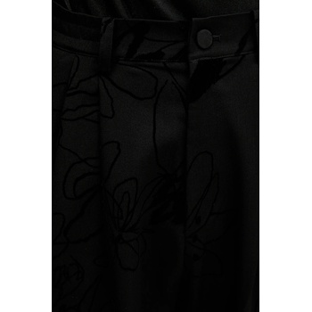 Desigual Панталон Desigual FLOCK в черно с широка каройка, с висока талия 25WWPW05 (25WWPW05)