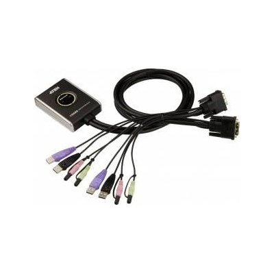 ATEN Суич KVM ATEN CS682, 2 порта, DVI, USB, със звук, с поделяне на USB у-ва, 1920 x 1200, вградени кабели