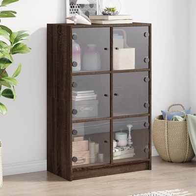 vidaXL 11461.3295856 Highboard s dvířky hnědý dub 68 x 37 x 109 cm