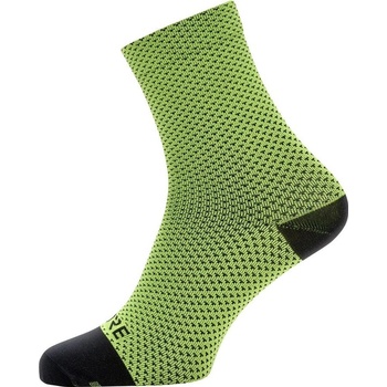 Gore C3 Dot Mid Socks ponožky neon yellow/black