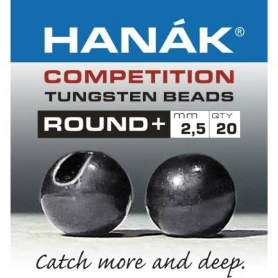 Tungstenové kuličky Hanák Competition ROUND+ černý nikl 3,0 mm, 20 ks