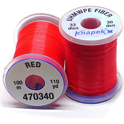 Vázací nit • UHMWPE FIBER LINE • 100m - Tloušťka 30D, Barva Červená