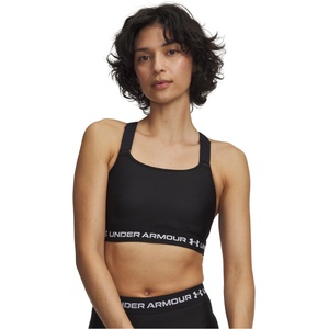 Under Armour Womens HeatGear® Crossback High Impact Sports Bra - Black/White