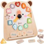 Teddies Часовник мечка образователен пъзел дървен в кутия (00512128)