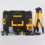 ROTOR Лазерен нивелир ROTOR 4D E4DT-DB-M с LCD дисплей и тринога, 16 линии, 4x360°, 25 м (18036)