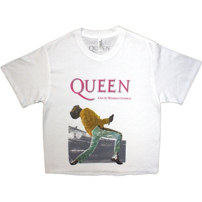 Queen Wembley Stadium Magenta Logo White L Дамски Риза (QUCT119LW03)