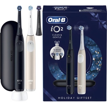 Image 1 of Oral-B iO Series 2 Duo Night Black & Calm Pink Xmas set