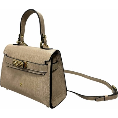 Bagger Dámska kožená kabelka malá do ruky/crossbody capuccino