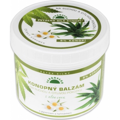 Herbavera konopný balzám s aloe vera 500 ml