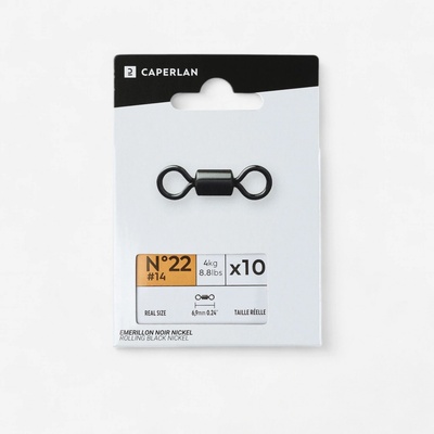 CAPERLAN Rybársky obrtlík Rolling black nickel 10 ks