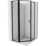 Mexen Mist L петоъгълна душ кабина с лява врата 80 x 80 см, черна рамка, черна - 8A8L-080-080-70-70-L (8A8L-080-080-70-70-L)