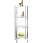 WENKO 15853100 - Стелаж YAGO 40x104 cm неръждаема стомана/сребрист/прозрачен (WE0150)