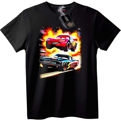 NOONEBRAND Тениска Коли Lightning McQueen - 2XL, Black