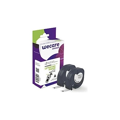 ARMOR WECARE ARMOR páska kompatibilní s DYMO S0721510,Black/White,2*12mm*4m K80006W4