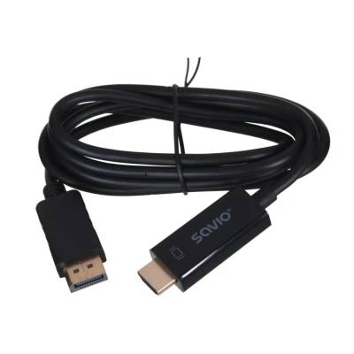 SAVIO CL-56 адаптер за видео кабел 1, 5 m DisplayPort HDMI тип A (стандартен) черен (CL-56)