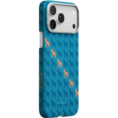 PITAKA Кевларен кейс с MagSafe за iPhone 17 Pro Max - Pitaka Happiness Rides Indigo Edge Ultra Slim Aramid Fiber Case (HR1702PM)