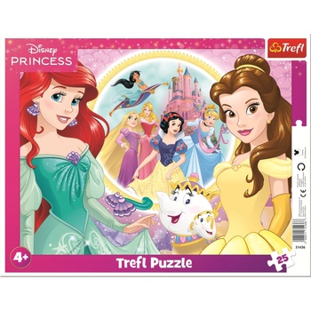 Trefl Пъзел в рамка Trefl от 25 части - Принцесите на Дисни (31437)