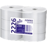 Linteo JUMBO Grand 230 двуслойно бяло рециклирано, 190 м (6 бр. )
