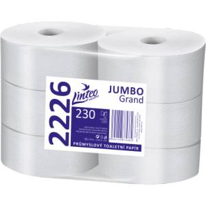 Linteo JUMBO Grand 230 двуслойно бяло рециклирано, 190 м (6 бр. )