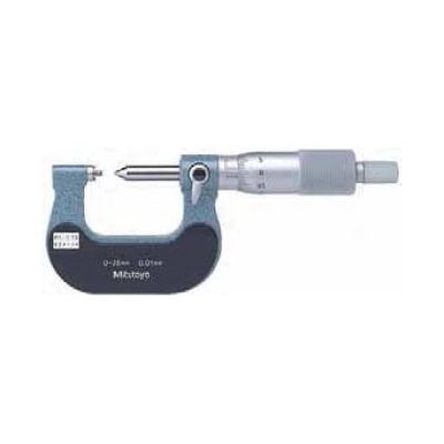 Mitutoyo Mikrometr třmenový analogový 75-100/0,01 mm na měření závitů pevný dotek mitu-125-119